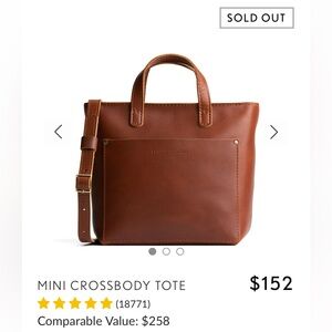 Mini Crossbody Tote with Zipper and Strap